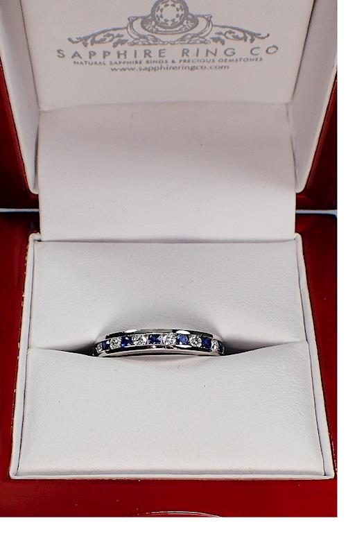 Blue sapphire wedding ring